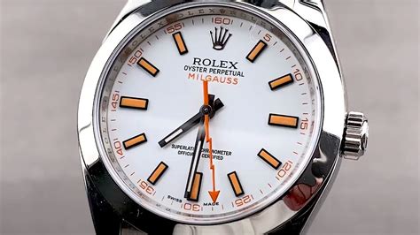 rolex milgauss white dial collectible|Rolex Milgauss 116400 for sale.